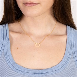 Joanli Nor - Anna - Vergoldete Halskette mit Kreisanhänger - 245 005-3